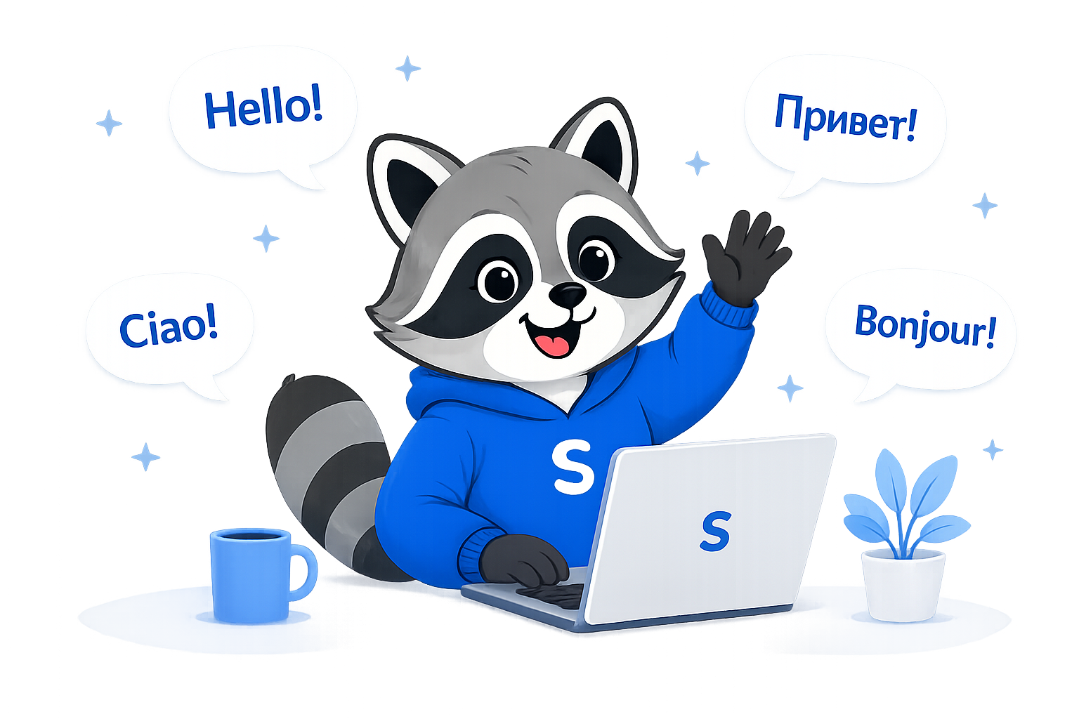 Raccoon learns language